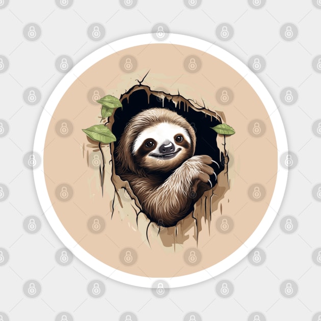 Cute little Sloth Magnet by Shinzomaru 